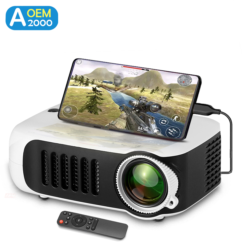 Home Cinema Hdmi - A2000 Mini Projektör Taşınabilir Ev Sineması