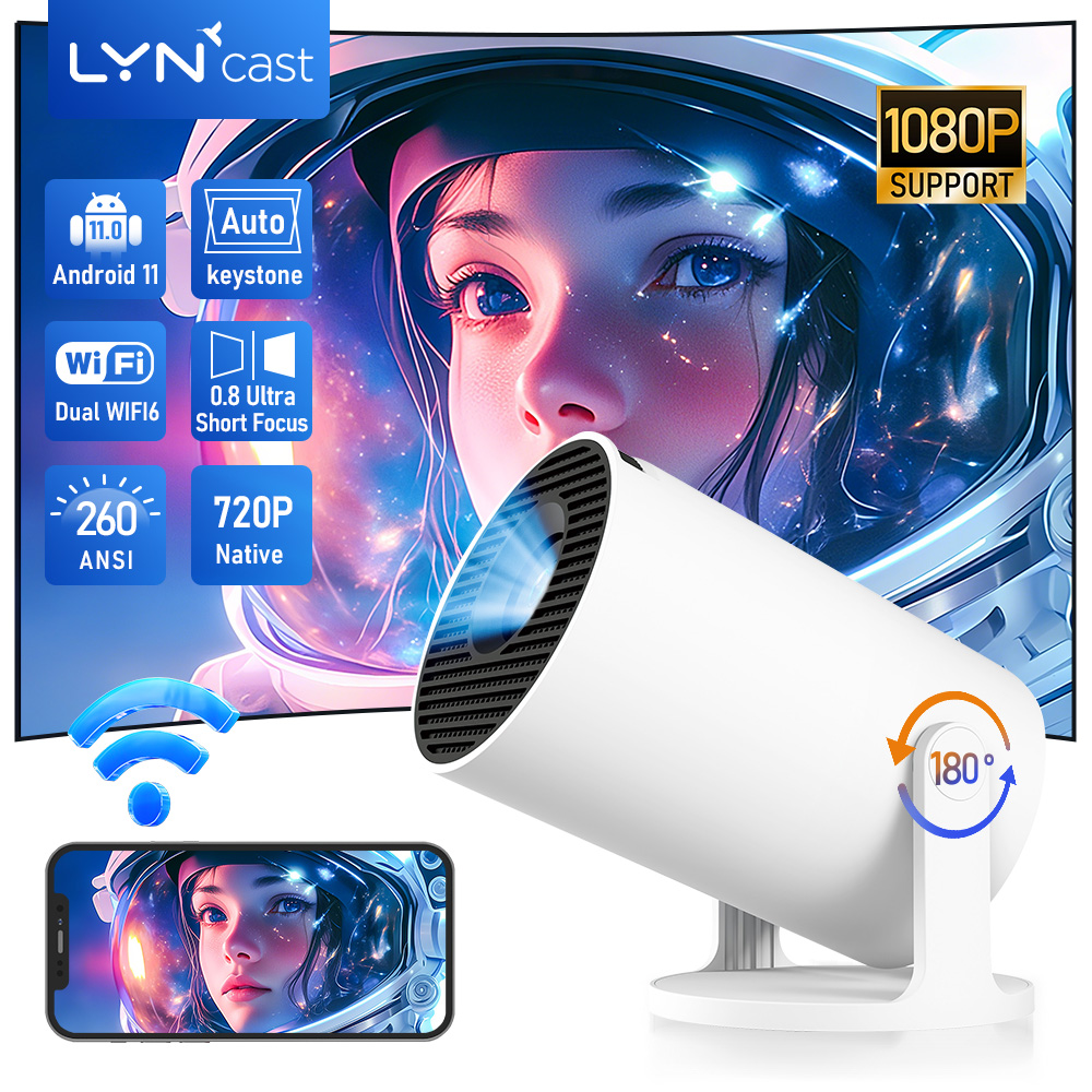 Home Cinema Hdmi - LynCast Projektör X1BQ 4K Android 11
