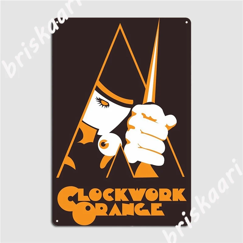Home.Cinema Orange - Clockwork Turuncu Metal Tabelalar Sinema Mutfak