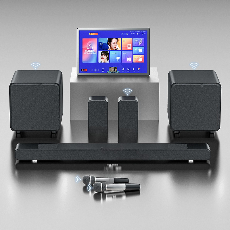 Home Cinema Karaoke Projector - LCD TV, harici stereo, ev sineması